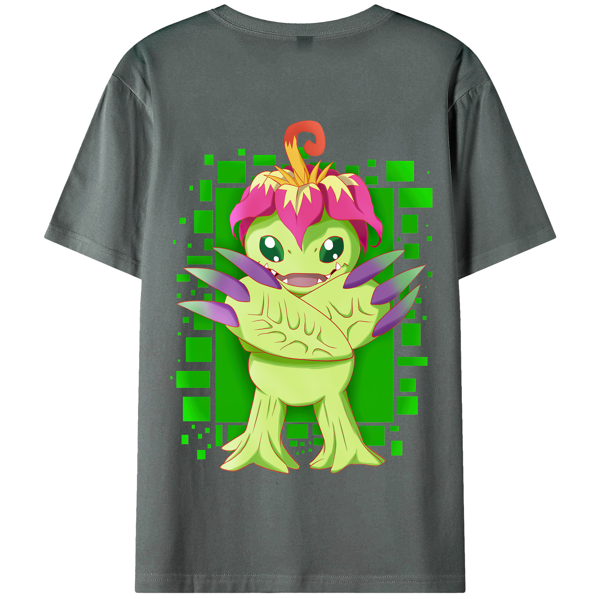 （画像用） Digimon デジタルモンスター/デジモン 綿100％半袖Tシャツ（背面プリント）
